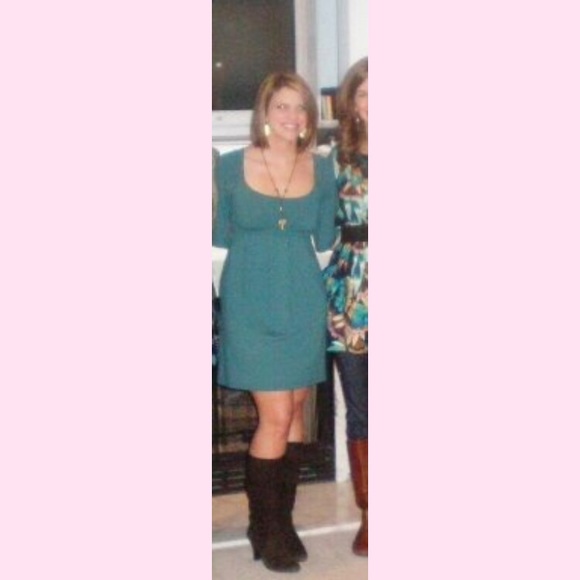 Susana Monaco empire waisted teal dress SZ Medium - Picture 9 of 9